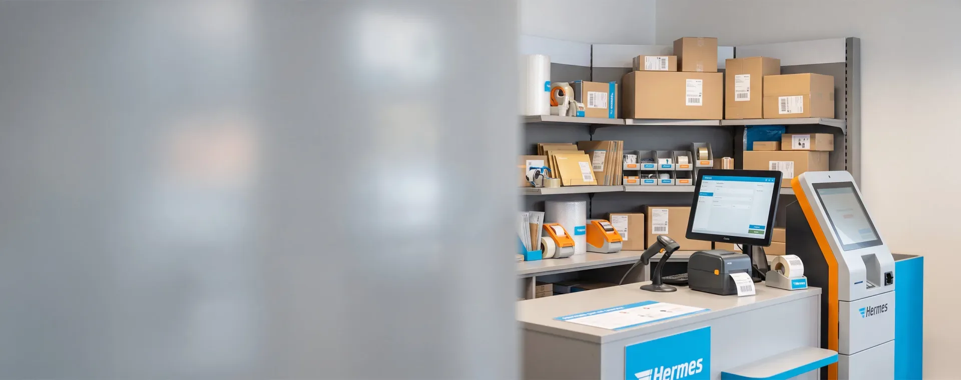 Hermes Paketservice beim Einkauf